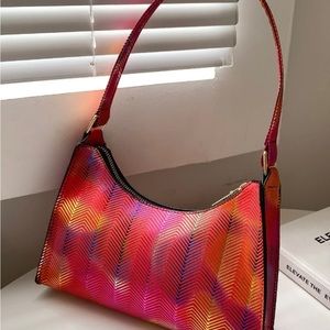 Multi color ombré purse